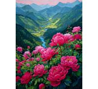Mountains 120 Piece Jigsaw Puzzles for Adults, Colourful, Challenging & Brainteasing Adult puzzles 120 Pieces Peonies, Fun jigsaws for The Whole Family 10x8 inch