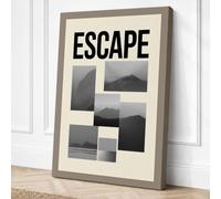 Mountains and Escape Canvas Wall Art Print 24x16 Inch