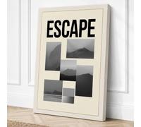 Mountains and Escape Canvas Wall Art Print 24x16 Inch