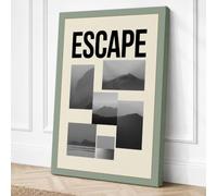 Mountains and Escape Canvas Wall Art Print 24x16 Inch (61 x 41 cm)