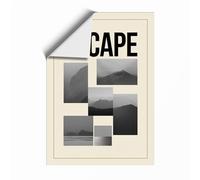 Mountains and Escape Minimalist Unframed Wall Art Print A2 (59.4×42cm), Wall Decor for Living Room, Bedroom, Office & Home, Art Gift