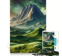 Mountains And Green Hills 1000 Piece Jigsaw Puzzles for Adults Jigsaw Logic Sense Toy Leisure Fun Smooth Edge Heartfelt Gift (50x75cm)