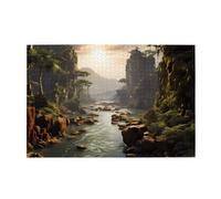 Mountains and Rivers Adult Wooden Jigsaw Puzzle 1000 Pieces for The Perfect Visual Feast! 1000pcs