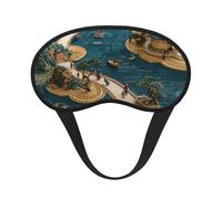 Mountains and Rivers Blackout Sleep Mask for Travel Meditation Yoga Light Comfort Eye Mask with Elastic Strap