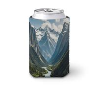 Mountains And Rivers Cup Sleeve Reusable Iced Coffee Sleeves Cute Insulated Cup Sleeve for Cold Beverages Coffee Cup Holder Fits All For Regular Size Bottles