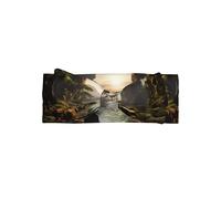 mountains and rivers Printed Baby Headband, Soft and Breathable Bow Hair Accessory - Suitable for newborns 0-6 months old