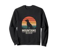 Mountains Are Calling And So Is My Dog Retro Adventure Sweatshirt