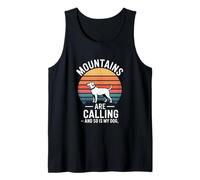 Mountains are Calling and So is My Dog Retro Adventure Tank Top