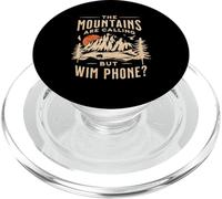 Mountains are calling, but where is my phone. Funny Indoorsy PopSockets PopGrip for MagSafe
