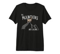 Mountains are Calling Goat on Mountain Hiker Premium T-Shirt