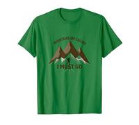 Mountains are Calling I Must Go - Adventurer's Creed T-Shirt, Men, Kelly Green, 3XL