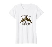 Mountains are Calling I Must Go - Adventurer's Creed T-Shirt, Women, White, 3XL