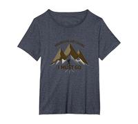 Mountains are Calling I Must Go - Adventurer's Creed T-Shirt, Women's Plus, Heather Blue, 3X