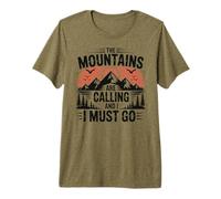 Mountains are Calling & I Must Go Retro 80s 90s Vibe Premium T-Shirt