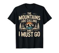 Mountains are Calling & I Must Go Retro 80s 90s Vibe T-Shirt