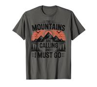 Mountains are Calling & I Must Go Retro 80s 90s Vibe T-Shirt