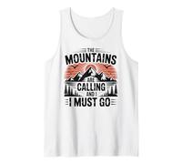 Mountains are Calling & I Must Go Retro 80s 90s Vibe Tank Top