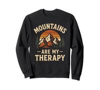 Mountains Are My Therapy Hiking Camping Outdoor Adventure Sweatshirt