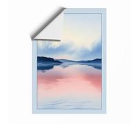 Mountains at Dusk Scandinavian Unframed Wall Art Print A3 (42×29.7cm), Wall Decor for Living Room, Bedroom, Office & Home, Art Gift