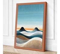 Mountains at Horizon Canvas Wall Art Print 18x12 Inch (46 x 30 cm)