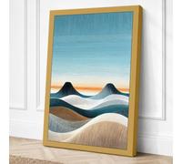 Mountains at Horizon Canvas Wall Art Print 24x16 Inch | Ready to Hang, Gallery Wrapped, Fade-Resistant Inks, Securely Packaged, UK Made