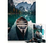 Mountains at Lake Nature Hard Jigsaw Puzzle for Adults 1000 Pieces Think Toy Peaceful Fun Clean Cut Fine Art Piece (38x52cm)