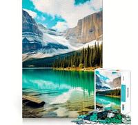 Mountains at Lake Nature Jigsaw Puzzles for Adults 1000 Pieces Mind Skill Toy Slow Enjoy Design Assembly Lovely Gift (50x75cm)
