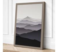 Mountains at Stillness Canvas Wall Art Print 36x24 Inch