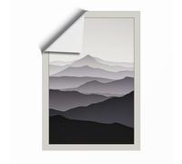 Mountains at Stillness Minimalist Unframed Wall Art Print A3 (42×29.7cm), Wall Decor for Living Room, Bedroom, Office & Home, Art Gift