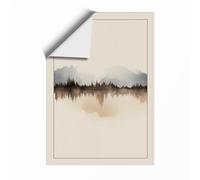 Mountains at Stillness Scandinavian Unframed Wall Art Print A1 (84.1×59.4cm), Wall Decor for Living Room, Bedroom, Office & Home, Art Gift