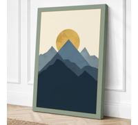 Mountains at Sunrise Canvas Wall Art Print 18x12 Inch