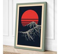 Mountains at Sunrise Canvas Wall Art Print 18x12 Inch (46 x 30 cm)