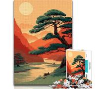 Mountains at Sunset 1000 Piece Jigsaw Puzzles for Teenagers Gifts,Help The Brain Exercise Addictive Toys to Cultivate Patience Suitable for Couples (50x75cm)