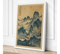 Mountains at Timeless Dusk Canvas Wall Art Print 18x12 Inch | Ready to Hang, Gallery Wrapped, Fade-Resistant Inks, Securely Packaged, UK Made