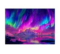 Mountains Aurora Sky 1000pcs Mini Puzzle For Family Challenging