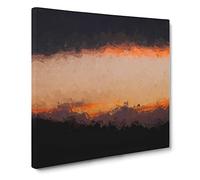 Mountains Beneath the Clouds Canvas Print | Gallery Wrapped 30mm Frame Wall Art | 14x14 inches | Ready to Hang | Abstract Landscape Picture | Living Room Bedroom Lounge Office