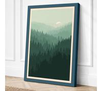 Mountains Beyond the Forest Canvas Wall Art Print 30x20 Inch