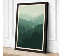 Mountains Beyond the Forest Canvas Wall Art Print 30x20 Inch