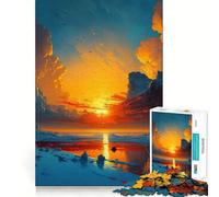 Mountains by The Lake 1000 Piece Jigsaw Puzzles for Adults Memory Gain Peaceful Time Design Assembly Premium Gift (38x26cm)