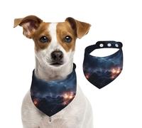 Mountains Covered with Starlight Dog Bandana for Small Medium Large Dogs, Cat Dogs Kerchief Triangle Bibs Scarf for Girl Or Boy