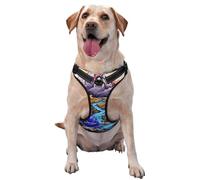 Mountains Flowing River Flowers No Pull Dog Harness Adjustable Reflective Oxford Easy Control Medium Large Dog Harness