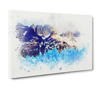 Mountains & Glaciers In Chile In Abstract Modern Art Canvas Wall Art Print Ready to Hang, Framed Picture for Living Room Bedroom Home Office Décor, 24x16 Inch (60x40 cm)