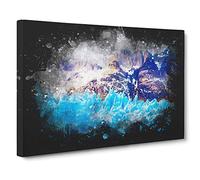 Mountains & Glaciers in Chile Paint Splash Canvas Print for Living Room Bedroom Home Office Décor, Wall Art Picture Ready to Hang, 30 x 20 Inch (76 x 50 cm)