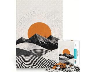 Mountains Glow 1000 Piece Jigsaw Puzzles for Adults Memory Gain Peaceful Time Design Assembly Premium Gift (38x52cm)