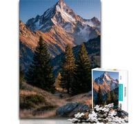 Mountains in Autumn Puzzles for Adults Teens 1000 Pieces,Learning Educational Toys Family Games with Matching Poster And Trivia Sheet (38x26cm)