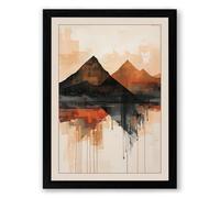 Mountains in Dissolution Modern Framed Wall Art Print A1 (84.1×59.4cm) Black, Wall Decor for Living Room, Bedroom, Office & Home, Ready to Hang, Art Gift