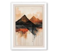 Mountains in Dissolution Modern Framed Wall Art Print A1 (84.1×59.4cm) White, Wall Decor for Living Room, Bedroom, Office & Home, Ready to Hang, Art Gift