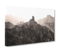 Mountains in Gran Canaria Canvas Print | Gallery Wrapped 30mm Frame Wall Art | 30x20 inches | Ready to Hang | Modern Landscape Picture | Living Room Bedroom Lounge Office