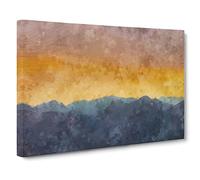 Mountains In Marbella Spain Canvas Print | Gallery Wrapped 30mm Frame Wall Art | 20x14 inches | Ready to Hang | Abstract Landscape Picture | Living Room Bedroom Lounge Office