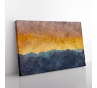 Mountains In Marbella Spain Painting Modern Art Canvas Wall Art Print Ready to Hang, Framed Picture for Living Room Bedroom Home Office Décor, 60x40 cm (24x16 Inch)